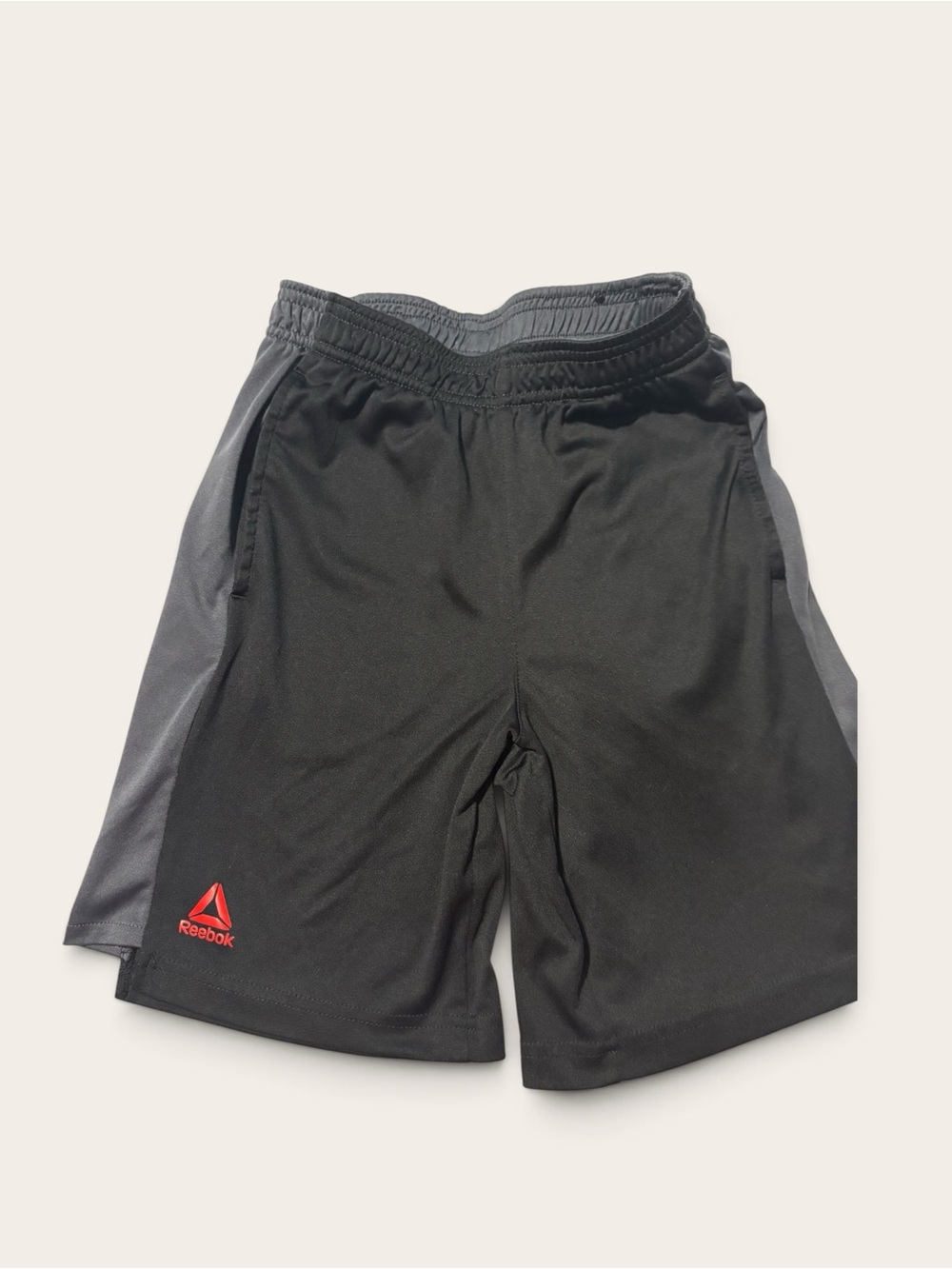 Reebok Black & Gray Boys' Athletic Shorts with Red Logos size 10/12 - Picture 4 of 5